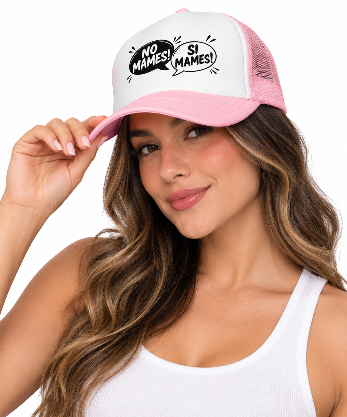 Gorra Trucker Malla Ajustable - "No Mames / Sí Mames" - Estilo Cómic